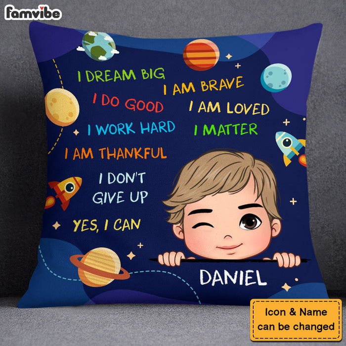 Personalized I Dream Big Grandson Pillow 28216 1
