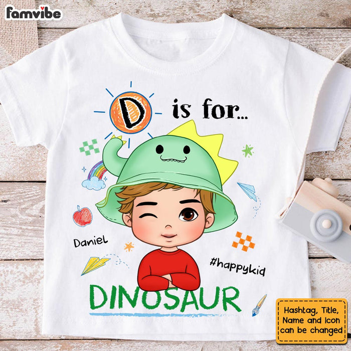 Personalized Gift For Grandson Happy Kid Alphabet Kid T Shirt 28217 1