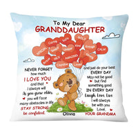Personalized Birthday Gift For Granddaughter Bear Positive Pillow 28223 thumb 1