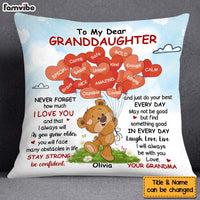Personalized Birthday Gift For Granddaughter Bear Positive Pillow 28223 thumb 1