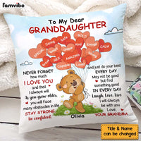 Personalized Birthday Gift For Granddaughter Bear Positive Pillow 28223 thumb 1