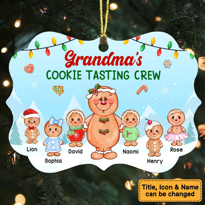 Personalized Grandma's Cookie Tasting Crew Benelux Ornament 28225 1