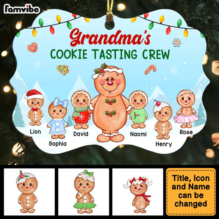 Personalized Grandma's Cookie Tasting Crew Benelux Ornament 28225 1