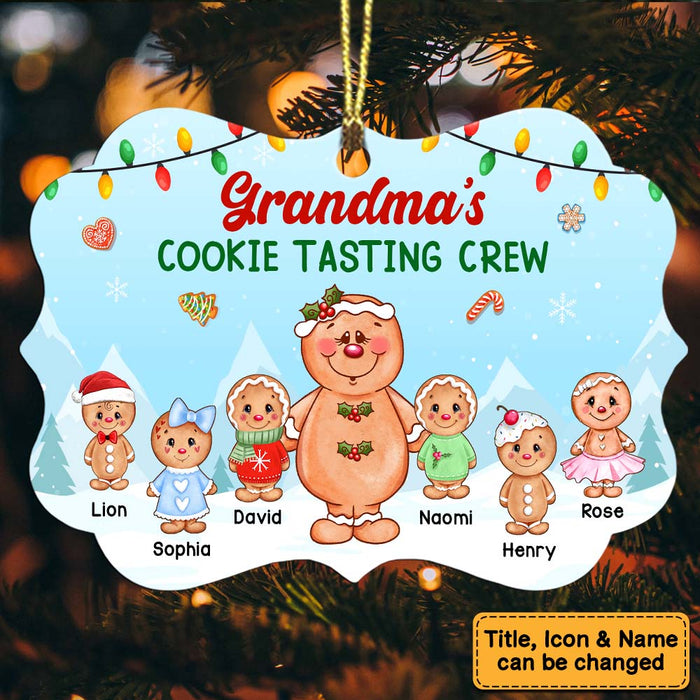 Personalized Grandma's Cookie Tasting Crew Benelux Ornament 28225 1