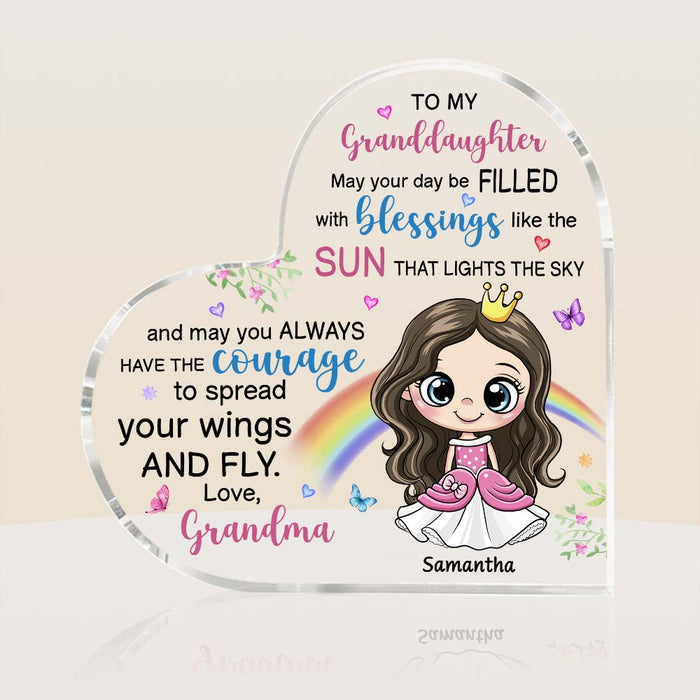 Personalized Gift For Granddaughter Blessings Acrylic Plaque 28227 1