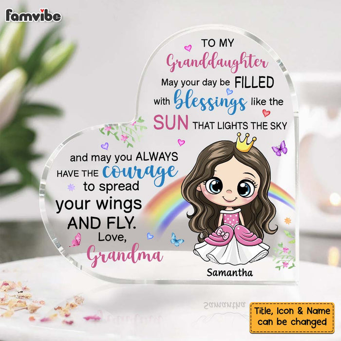 Personalized Gift For Granddaughter Blessings Acrylic Plaque 28227 1