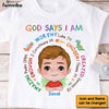 Personalized Gift For Grandson God Says I Am Christian Kid T Shirt 28233 1