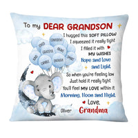 Personalized Gift For Grandson Elephant Affirmation Pillow 28234 thumb 1