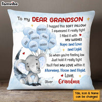 Personalized Gift For Grandson Elephant Affirmation Pillow 28234 thumb 1