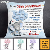 Personalized Gift For Grandson Elephant Affirmation Pillow 28234 thumb 1