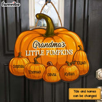 Personalized Gift For Grandma Little Pumpkins Wood Sign 28236 thumb 1