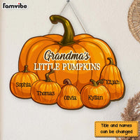 Personalized Gift For Grandma Little Pumpkins Wood Sign 28236 thumb 1