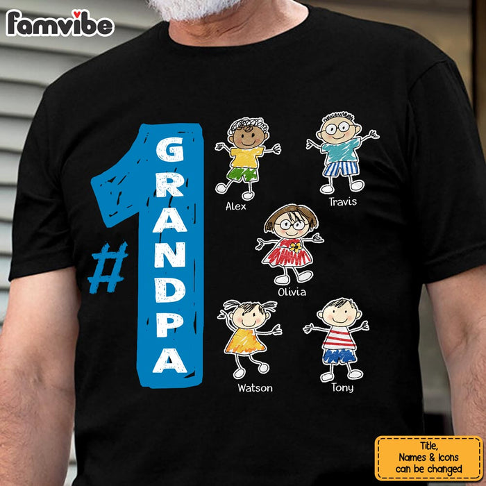 Personalized Gift For Number One Grandpa Shirt - Hoodie - Sweatshirt 28238 1
