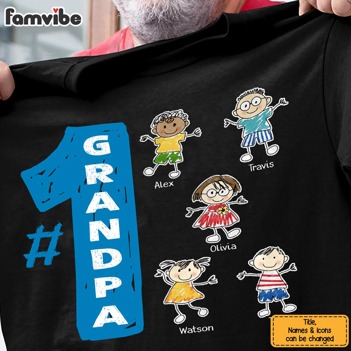 Personalized Gift For Number One Grandpa Shirt - Hoodie - Sweatshirt 28238 1