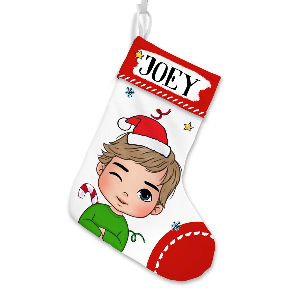 Personalized Gift For Grandson Christmas Stocking 28241 Primary Mockup