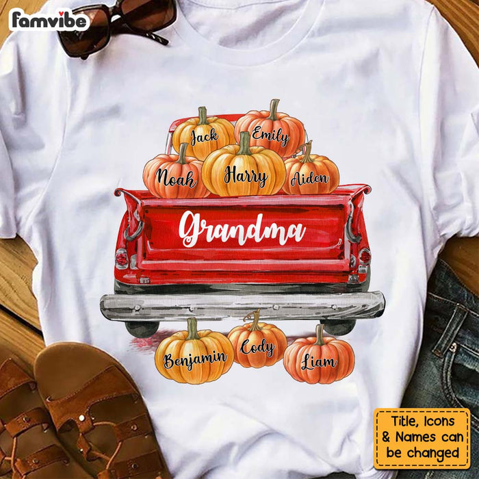 Personalized Gift For Grandma Pumpkin Truck Shirt - Hoodie - Sweatshirt 28243 1
