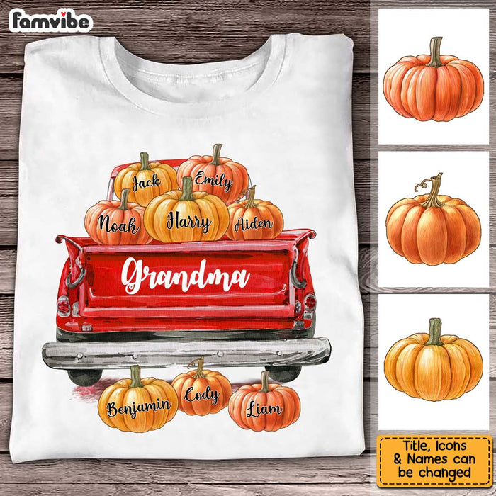 Personalized Gift For Grandma Pumpkin Truck Shirt - Hoodie - Sweatshirt 28243 1