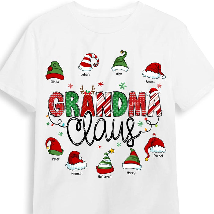 Personalized Gift For Grandma Santa Hat Shirt - Hoodie - Sweatshirt 28245 1