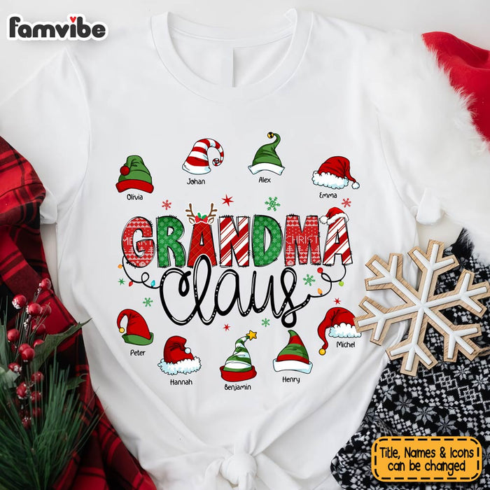 Personalized Gift For Grandma Santa Hat Shirt - Hoodie - Sweatshirt 28245 1