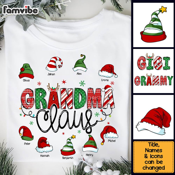 Personalized Gift For Grandma Santa Hat Shirt - Hoodie - Sweatshirt 28245 1