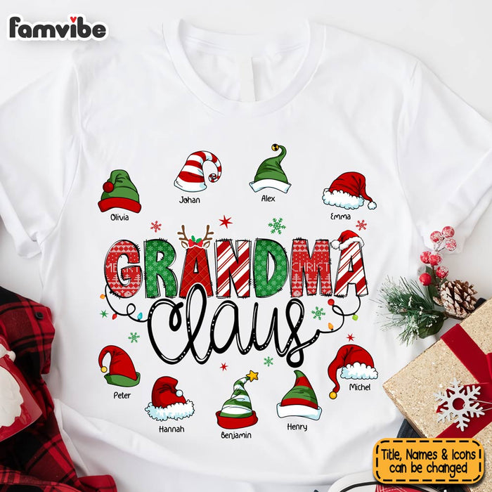 Personalized Gift For Grandma Santa Hat Shirt - Hoodie - Sweatshirt 28245 1
