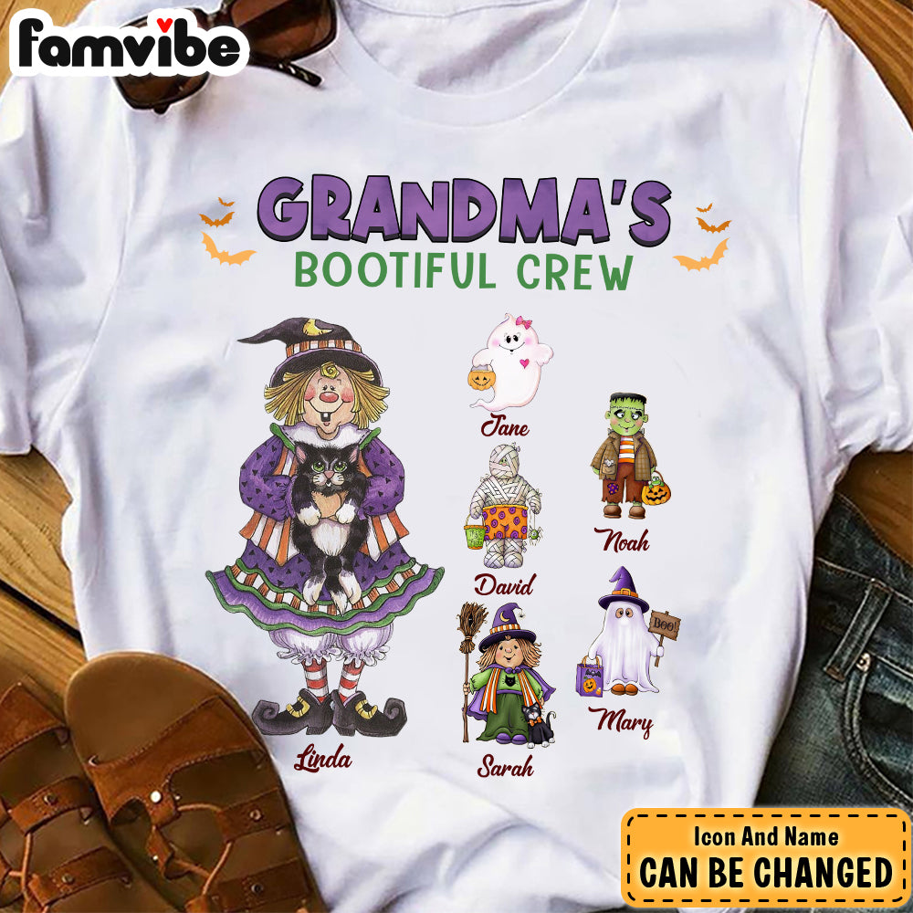 Personalized Gift For Grandma Witch Bootiful Crew Halloween Shirt Hoodie Sweatshirt 28246 Primary Mockup