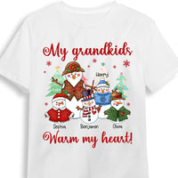 Personalized Gift For Grandma Snowman Grandkids Warm My Heart Shirt - Hoodie - Sweatshirt 28250 thumb 1