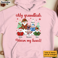 Personalized Gift For Grandma Snowman Grandkids Warm My Heart Shirt - Hoodie - Sweatshirt 28250 thumb 1