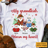 Personalized Gift For Grandma Snowman Grandkids Warm My Heart Shirt - Hoodie - Sweatshirt 28250 thumb 1