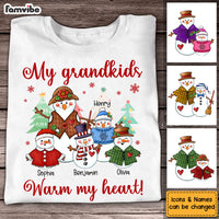Personalized Gift For Grandma Snowman Grandkids Warm My Heart Shirt - Hoodie - Sweatshirt 28250 thumb 1