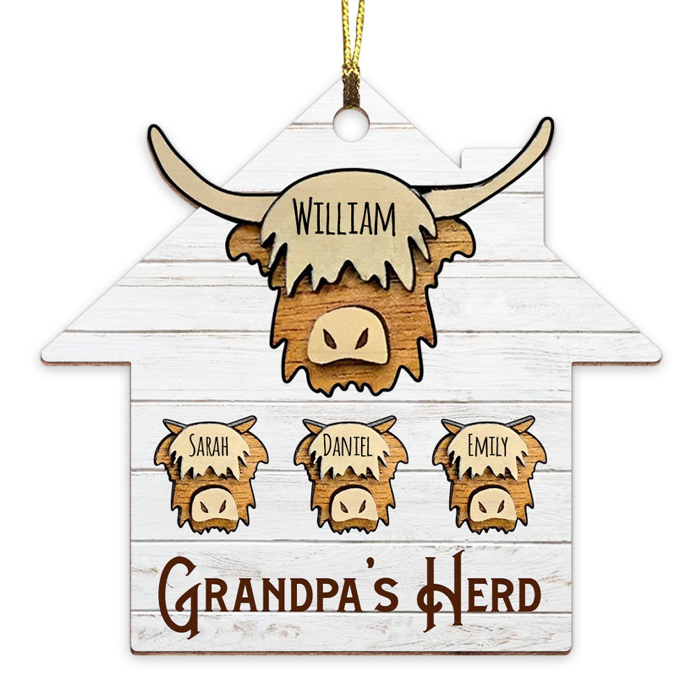Personalized Gift For Papa Grandpa Herd Ornament 28251 Primary Mockup