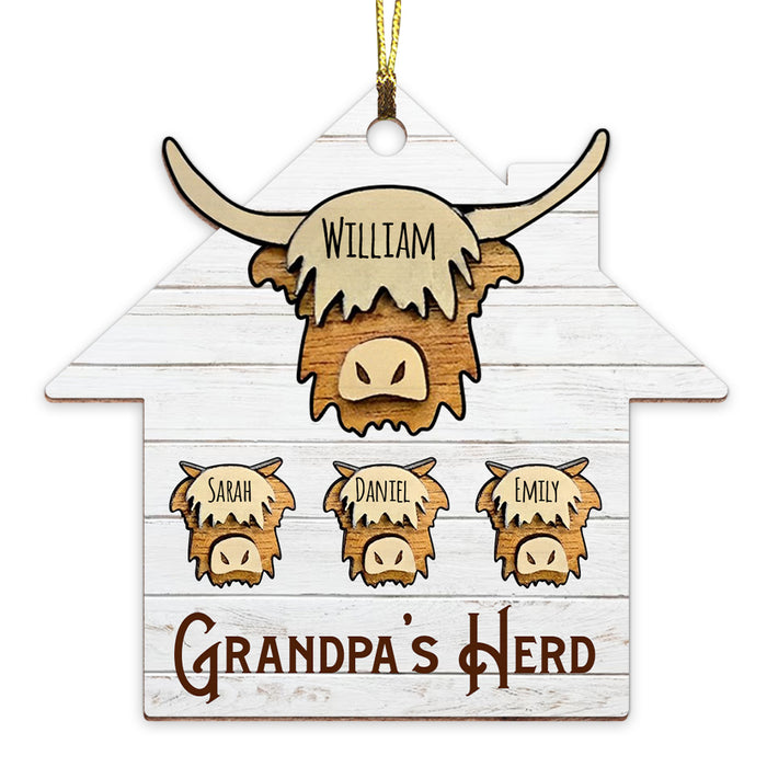 Personalized Gift For Papa Grandpa Herd Ornament 28251 1