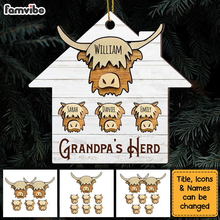 Personalized Gift For Papa Grandpa Herd Ornament 28251 1