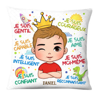 Personalized Gift For Grandson French Je Suis Gentil Pillow 28252 thumb 1