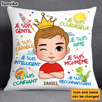 Personalized Gift For Grandson French Je Suis Gentil Pillow 28252 thumb 1