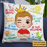 Personalized Gift For Grandson French Je Suis Gentil Pillow 28252 thumb 1