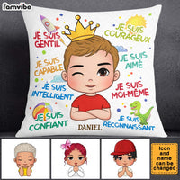 Personalized Gift For Grandson French Je Suis Gentil Pillow 28252 thumb 1