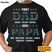 Personalized First Dad Now Papa Christmas Pattern Grandpa Shirt - Hoodie - Sweatshirt 28257 thumb 1