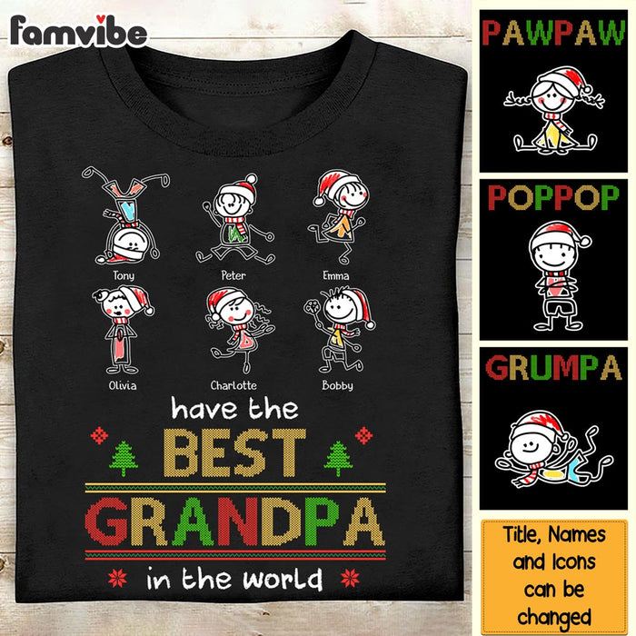 Personalized Christmas Grandkids Have The Greatest Grandpa Shirt - Hoodie - Sweatshirt 28260 1