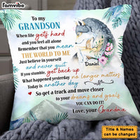 Personalized Gifts For Grandson Wolf You Can Do It Pillow 28262 thumb 1