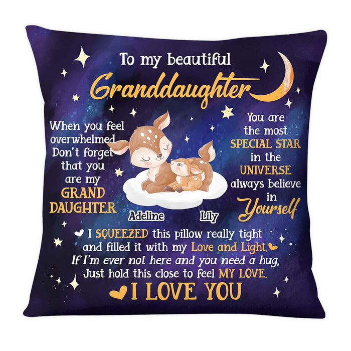Personalized Gift For Granddaughter Deers You Are The Star Pillow 28263 1