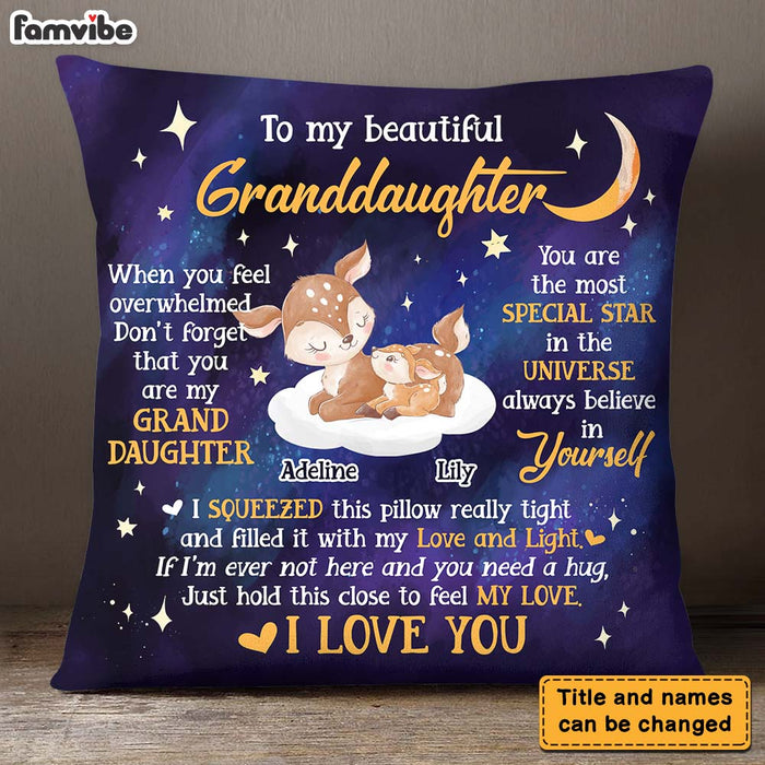 Personalized Gift For Granddaughter Deers You Are The Star Pillow 28263 1