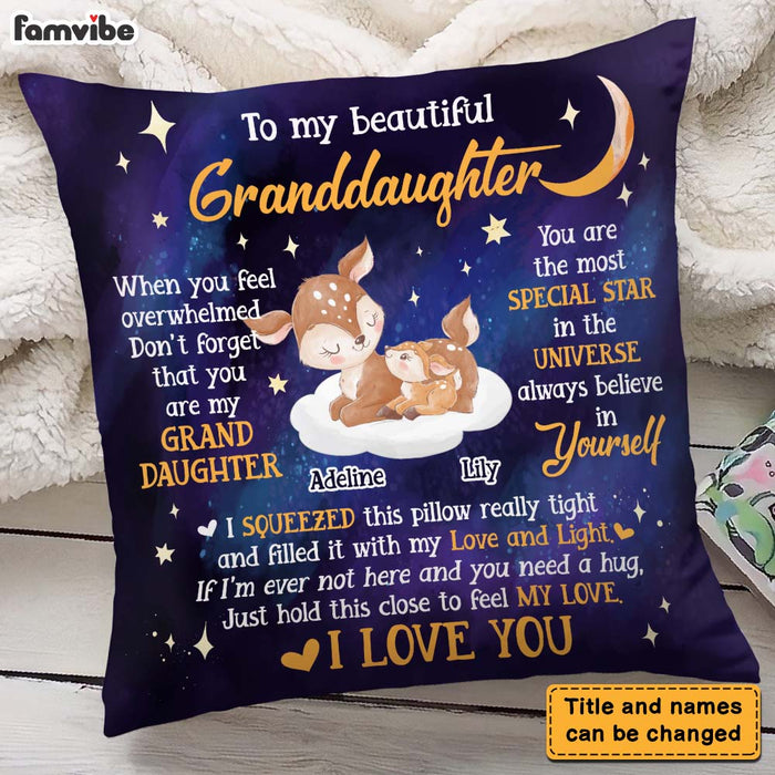 Personalized Gift For Granddaughter Deers You Are The Star Pillow 28263 1