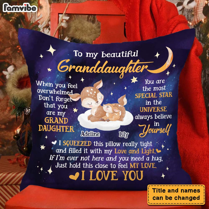 Personalized Gift For Granddaughter Deers You Are The Star Pillow 28263 1