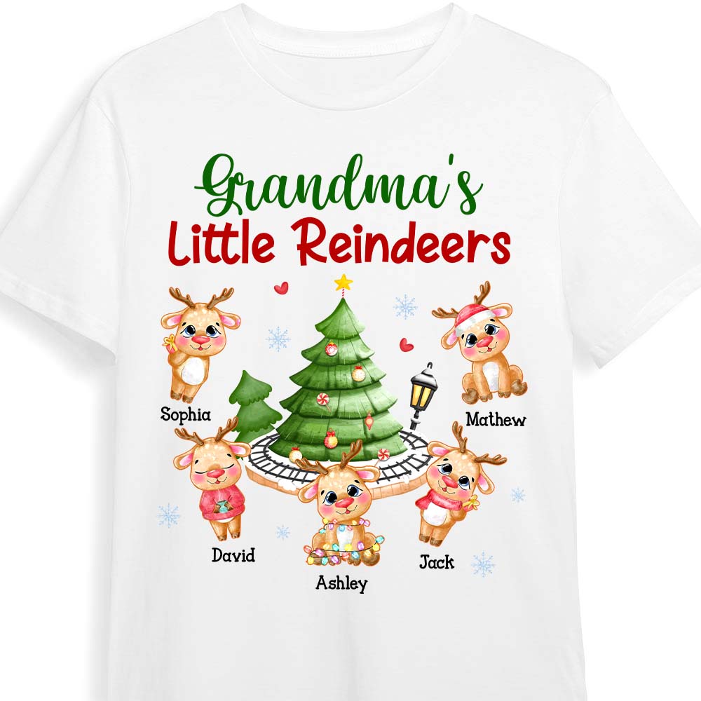 Personalized Christmas Gift For Grandma Little Reindeers Shirt Hoodie Sweatshirt 28264 Primary Mockup