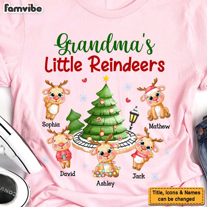 Personalized Christmas Gift For Grandma Little Reindeers Shirt - Hoodie - Sweatshirt 28264 1