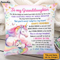 Personalized Gift For Unicorn Granddaughter I Love You Forever Pillow 28266 thumb 1