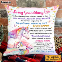 Personalized Gift For Unicorn Granddaughter I Love You Forever Pillow 28266 thumb 1