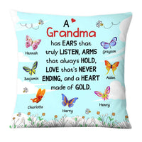 Personalized Gift For Grandma Heart Made Of Gold Pillow 28269 thumb 1