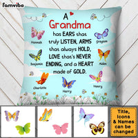 Personalized Gift For Grandma Heart Made Of Gold Pillow 28269 thumb 1